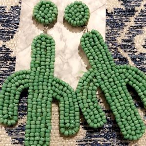 Cactus drop earrings